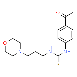ChemSpider 2D Image | 1-(4-Acetylphenyl)-3-[3-(4-morpholinyl)propyl]thiourea | C16H23N3O2S