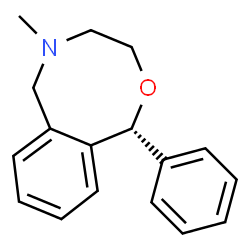ChemSpider 2D Image | (1R)-5-Methyl-1-phenyl-3,4,5,6-tetrahydro-1H-2,5-benzoxazocine | C17H19NO
