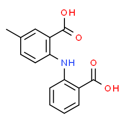 ChemSpider 2D Image | 2-[(2-Carboxyphenyl)amino]-5-methylbenzoic acid | C15H13NO4