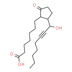 ChemSpider 2D Image | 13-Hydroxy-9-oxoprost-14-yn-1-oic acid | C20H32O4