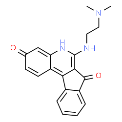 ChemSpider 2D Image | 6-{[2-(Dimethylamino)ethyl]amino}-3H-indeno[2,1-c]quinoline-3,7(5H)-dione | C20H19N3O2