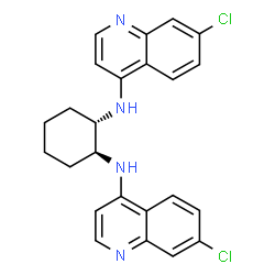 ChemSpider 2D Image | (1S,2S)-N,N'-Bis(7-chloro-4-quinolinyl)-1,2-cyclohexanediamine | C24H22Cl2N4