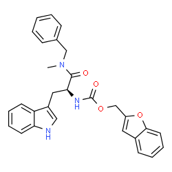 ChemSpider 2D Image | Nalpha-[(1-Benzofuran-2-ylmethoxy)carbonyl]-N-benzyl-N-methyl-L-tryptophanamide | C29H27N3O4