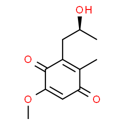 ChemSpider 2D Image | 3-[(2S)-2-Hydroxypropyl]-5-methoxy-2-methyl-1,4-benzoquinone | C11H14O4