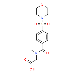 ChemSpider 2D Image | N-Methyl-N-[4-(4-morpholinylsulfonyl)benzoyl]glycine | C14H18N2O6S