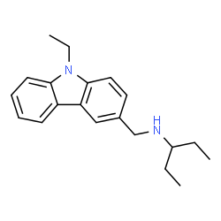 ChemSpider 2D Image | N-[(9-Ethyl-9H-carbazol-3-yl)methyl]-3-pentanamine | C20H26N2