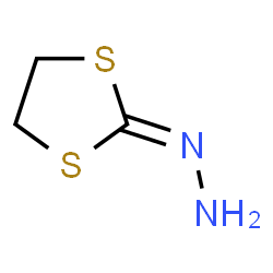 ChemSpider 2D Image | 1,3-Dithiolan-2-ylidenehydrazine | C3H6N2S2