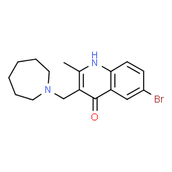 ChemSpider 2D Image | 3-(Azepan-1-ylmethyl)-6-bromo-2-methylquinolin-4-ol | C17H21BrN2O