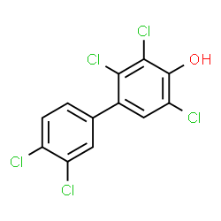 ChemSpider 2D Image | 2,3,3',4',5-Pentachloro-4-biphenylol | C12H5Cl5O