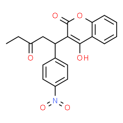 ChemSpider 2D Image | 4-Hydroxy-3-[1-(4-nitrophenyl)-3-oxopentyl]-2H-chromen-2-one | C20H17NO6