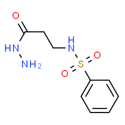 ChemSpider 2D Image | N-(3-Hydrazino-3-oxopropyl)benzenesulfonamide | C9H13N3O3S