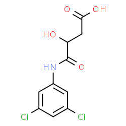 ChemSpider 2D Image | N-(3,5-dichlorophenyl)-3-hydroxysuccinamic acid | C10H9Cl2NO4