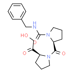 ChemSpider 2D Image | (2S)-N-Benzyl-2-{[(2S)-2-glycoloyl-1-pyrrolidinyl]carbonyl}-1-pyrrolidinecarboxamide | C19H25N3O4