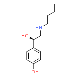 ChemSpider 2D Image | 4-[(1R)-2-(Butylamino)-1-hydroxyethyl]phenol | C12H19NO2