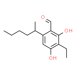 ChemSpider 2D Image | 3-Ethyl-6-(2-hexanyl)-2,4-dihydroxybenzaldehyde | C15H22O3