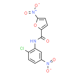 ChemSpider 2D Image | N-(2-Chloro-5-nitrophenyl)-5-nitro-2-furamide | C11H6ClN3O6