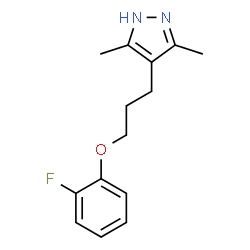 ChemSpider 2D Image | 4-[3-(2-Fluorophenoxy)propyl]-3,5-dimethyl-1H-pyrazole | C14H17FN2O