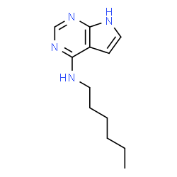 ChemSpider 2D Image | N-Hexyl-1H-pyrrolo[2,3-d]pyrimidin-4-amine | C12H18N4
