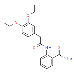 ChemSpider 2D Image | 2-[2-(3,4-diethoxyphenyl)acetamido]benzamide | C19H22N2O4