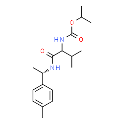 ChemSpider 2D Image | Isopropyl 2-methyl-1-[(1-p-tolylethyl)carbamoyl]-(S)-propylcarbamate | C18H28N2O3
