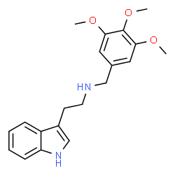 ChemSpider 2D Image | 2-(1H-Indol-3-yl)-N-(3,4,5-trimethoxybenzyl)ethanamine | C20H24N2O3