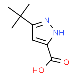 ChemSpider 2D Image | 3-tert-butyl-1H-pyrazole-5-carboxylic acid | C8H12N2O2