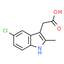 ChemSpider 2D Image | (5-Chloro-2-methyl-1H-indol-3-yl)acetic acid | C11H10ClNO2