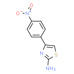 ChemSpider 2D Image | 2-Amino-4-(p-nitrophenyl)thiazole | C9H7N3O2S