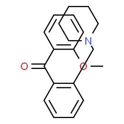 ChemSpider 2D Image | 2-Methoxy-2'-piperidinomethyl benzophenone | C20H23NO2
