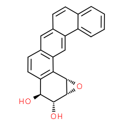 ChemSpider 2D Image | (1aR,2R,3S,13cS)-1a,2,3,13c-Tetrahydrobenzo[10,11]tetrapheno[1,2-b]oxirene-2,3-diol | C22H16O3