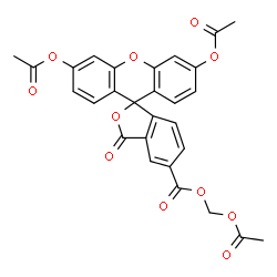 ChemSpider 2D Image | Acetoxymethyl 3',6'-diacetoxy-3-oxo-3H-spiro[2-benzofuran-1,9'-xanthene]-5-carboxylate | C28H20O11