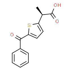 ChemSpider 2D Image | (2S)-2-(5-Benzoyl-2-thienyl)propanoic acid | C14H12O3S