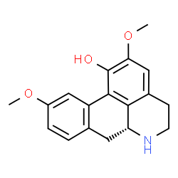 ChemSpider 2D Image | (6aR)-2,10-Dimethoxy-5,6,6a,7-tetrahydro-4H-dibenzo[de,g]quinolin-1-ol | C18H19NO3