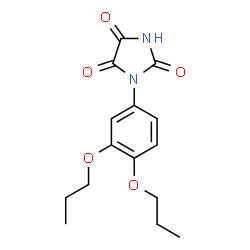 ChemSpider 2D Image | 1-(3,4-Dipropoxyphenyl)-2,4,5-imidazolidinetrione | C15H18N2O5