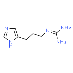 ChemSpider 2D Image | 2-[3-(1H-Imidazol-5-yl)propyl]guanidine | C7H13N5