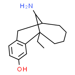ChemSpider 2D Image | 14-Amino-1-ethyltricyclo[7.4.1.0~2,7~]tetradeca-2,4,6-trien-4-ol | C16H23NO