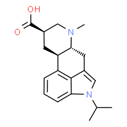 ChemSpider 2D Image | (8beta)-1-Isopropyl-6-methylergoline-8-carboxylic acid | C19H24N2O2