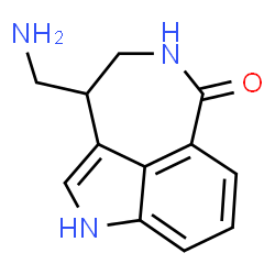 ChemSpider 2D Image | 3-(Aminomethyl)-1,3,4,5-tetrahydro-6H-azepino[5,4,3-cd]indol-6-one | C12H13N3O