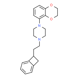ChemSpider 2D Image | 1-[2-(Bicyclo[4.2.0]octa-1,3,5-trien-7-yl)ethyl]-4-(2,3-dihydro-1,4-benzodioxin-5-yl)piperazine | C22H26N2O2