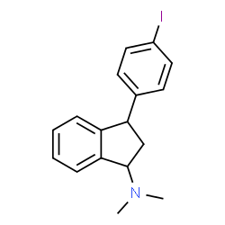 ChemSpider 2D Image | 3-(4-Iodophenyl)-N,N-dimethyl-1-indanamine | C17H18IN