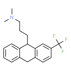 ChemSpider 2D Image | 9,10-Dihydro-N,N-dimethyl-2-(trifluoromethyl)-9-anthracenepropanamine | C20H22F3N