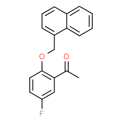 ChemSpider 2D Image | 1-[5-Fluoro-2-(1-naphthylmethoxy)phenyl]ethanone | C19H15FO2