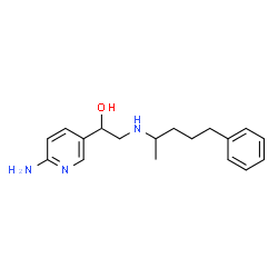 ChemSpider 2D Image | 1-(6-Amino-3-pyridinyl)-2-[(5-phenyl-2-pentanyl)amino]ethanol | C18H25N3O