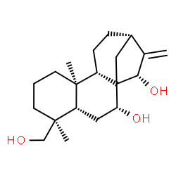 ChemSpider 2D Image | (5beta,7alpha,9beta,10alpha,15alpha)-Kaur-16-ene-7,15,19-triol | C20H32O3