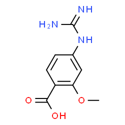 ChemSpider 2D Image | 4-Carbamimidamido-2-methoxybenzoic acid | C9H11N3O3