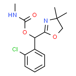ChemSpider 2D Image | (2-Chlorophenyl)(4,4-dimethyl-4,5-dihydro-1,3-oxazol-2-yl)methyl methylcarbamate | C14H17ClN2O3