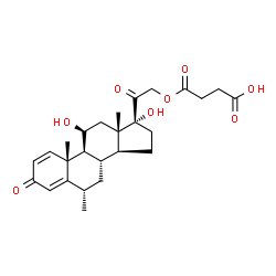 ChemSpider 2D Image | Methylprednisolone succinate | C26H34O8