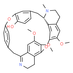 ChemSpider 2D Image | (25S)-4,5,31-Trimethoxy-26-methyl-2,18-dioxa-11,26-diazaheptacyclo[23.6.2.2~14,17~.1~19,23~.0~3,8~.0~7,12~.0~29,33~]hexatriaconta-1(31),3,5,7,11,14,16,19(34),20,22,29,32,35-tridecaen-20-ol | C36H36N2O6