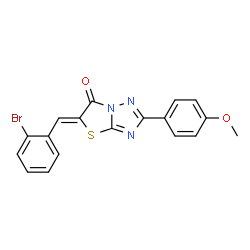 ChemSpider 2D Image | (5Z)-5-(2-Bromobenzylidene)-2-(4-methoxyphenyl)[1,3]thiazolo[3,2-b][1,2,4]triazol-6(5H)-one | C18H12BrN3O2S