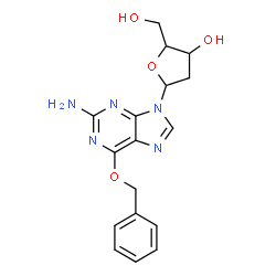 ChemSpider 2D Image | 6-(Benzyloxy)-9-(2-deoxypentofuranosyl)-9H-purin-2-amine | C17H19N5O4